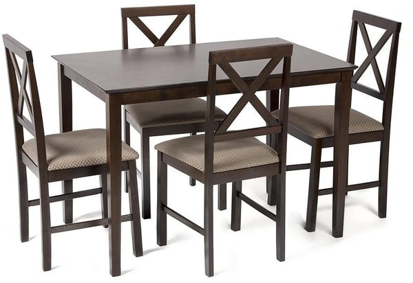    ( + 4 )/ Hudson Dining Set cappuccino ( ) ()