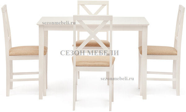    ( + 4 )/ Hudson Dining Set ivory white ( ) ()