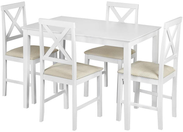    ( + 4 )/ Hudson Dining Set pure white () ()