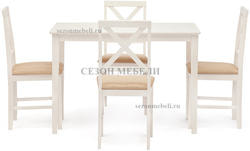    ( + 4 )/ Hudson Dining Set ivory white ( )