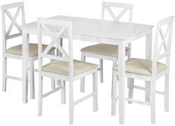    ( + 4 )/ Hudson Dining Set pure white ()